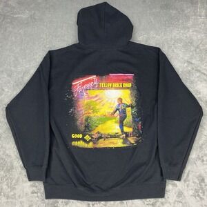 Elton John Hoodie Mens Large Black Full Zip Yellow Brick Road Farewell Tour 2022